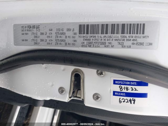 1C6RR7LM7FS732828 RAM 1500 Big Horn