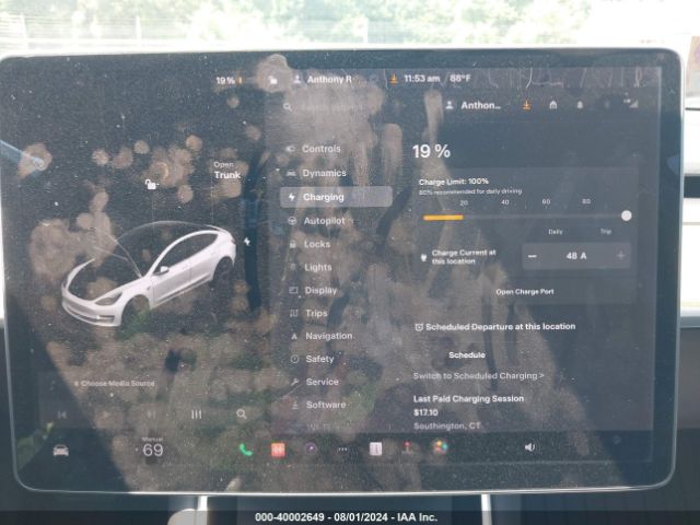5YJ3E1EB8KF442320 Tesla Model 3 Long Range/performance