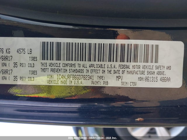 1C4NJRFB6GD782341 Jeep Patriot Latitude