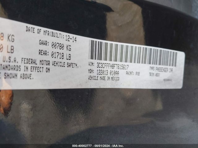 3C3CFFFH8FT615617 Fiat 500 ABARTH