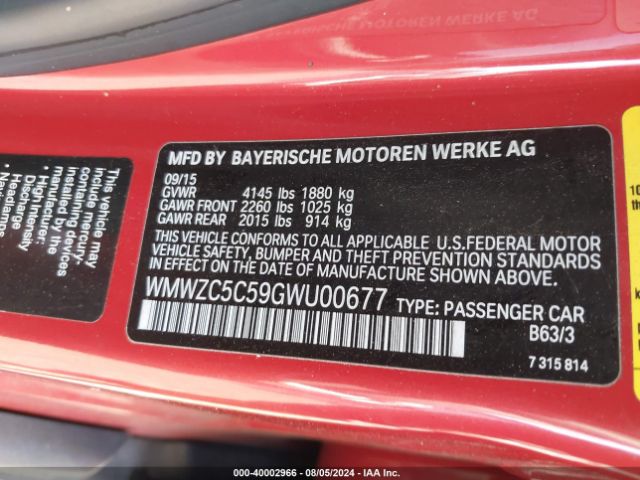 WMWZC5C59GWU00677 Mini Countryman Cooper S
