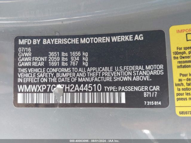 WMWXP7C57H2A44510 Mini Hardtop Cooper S