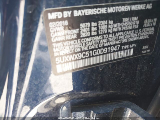 5UXWX9C51G0D91947 BMW X3 Xdrive28i