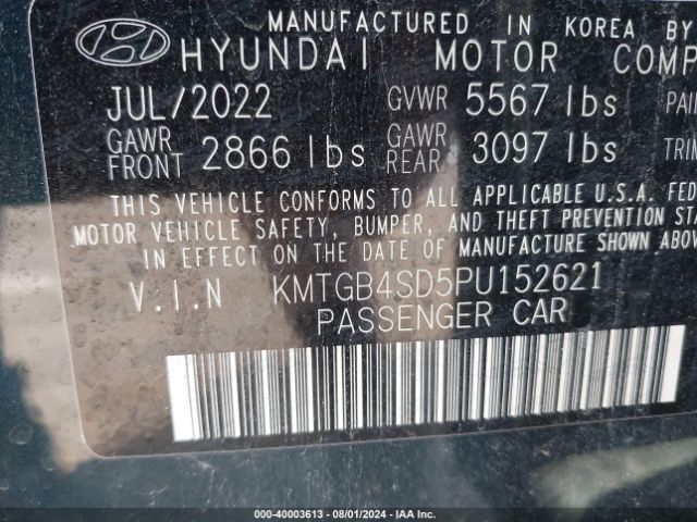 KMTGB4SD5PU152621 Genesis G80 3.5t Sport Awd