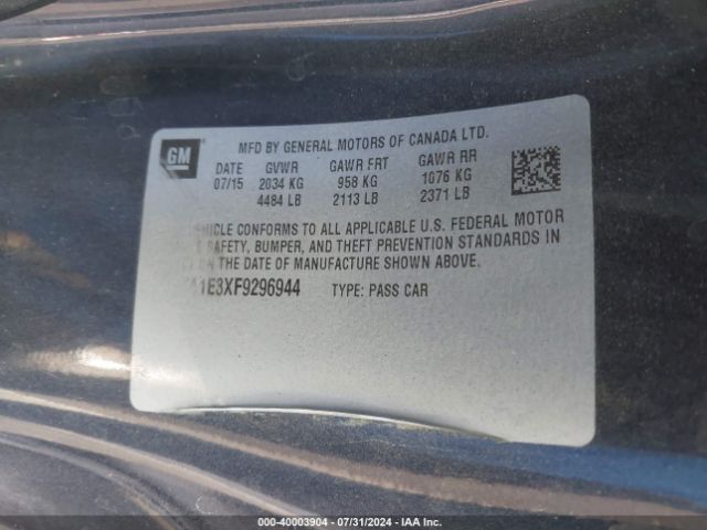2G1FA1E3XF9296944 Chevrolet Camaro 1ls