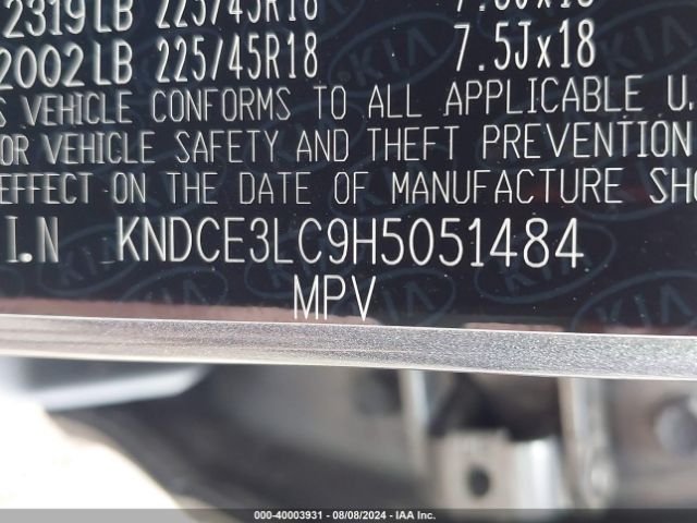 KNDCE3LC9H5051484 KIA Niro Touring