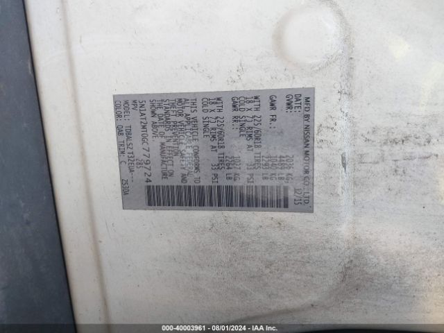5N1AT2MT0GC779724 Nissan Rogue Sl