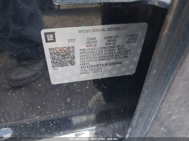 1G1ZB5ST5JF106098 Chevrolet Malibu 1ls