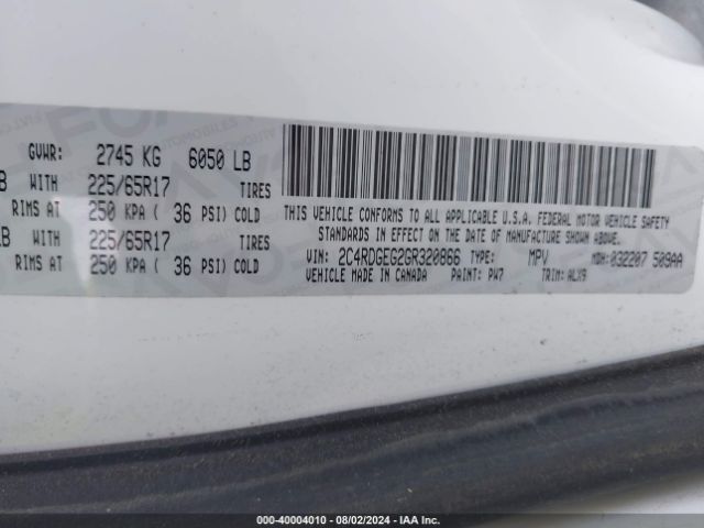 2C4RDGEG2GR320866 Dodge Grand Caravan R/t