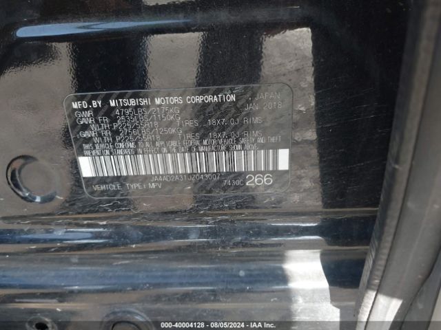 JA4AD2A31JZ043007 Mitsubishi Outlander Es