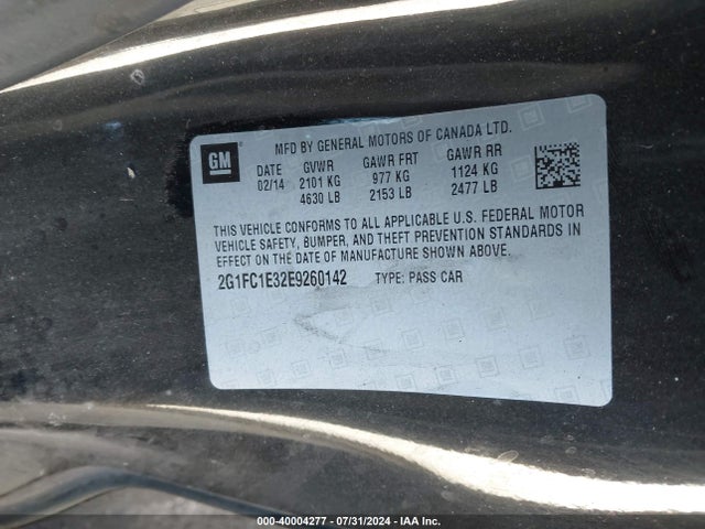 Chevrolet Camaro 2lt 2014 2G1FC1E32E9260142 Image 9
