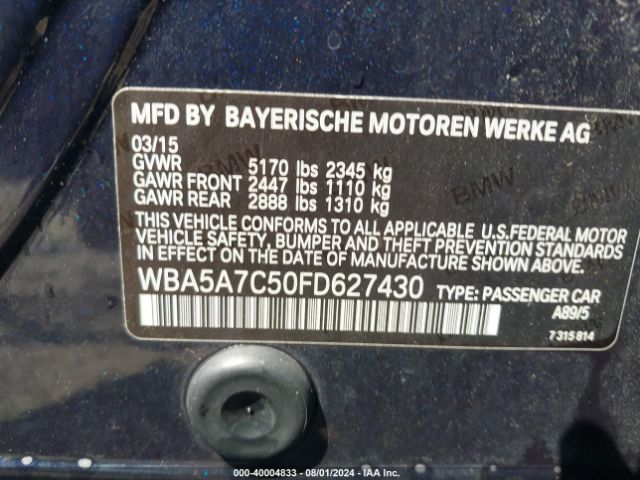 WBA5A7C50FD627430 BMW 528i Xdrive