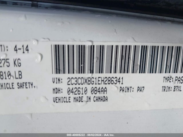 Dodge Charger Se 2014 2C3CDXBG1EH286341 Image 9