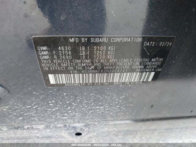 4S3BWAF62R3024241 Subaru Legacy Premium