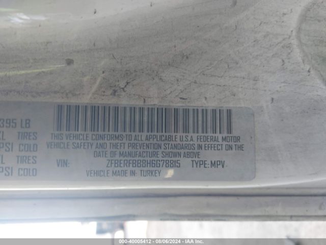 ZFBERFBB8H6G78815 RAM Promaster City Tradesman Slt
