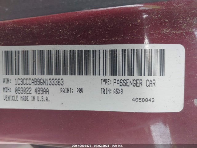 Chrysler 200 Limited 2016 1C3CCCAB9GN133363 Image 9
