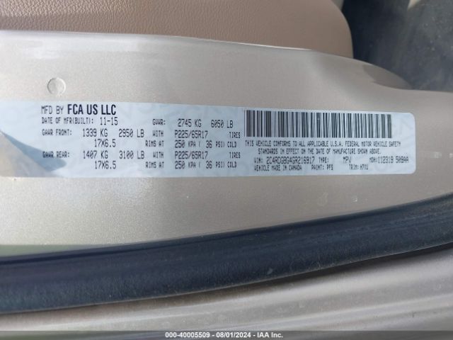 2C4RDGBG4GR216917 Dodge Grand Caravan Se