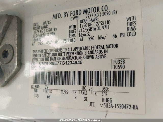 Ford Transit Connect Xl 2016 NM0LS6E77G1234945 Image 9