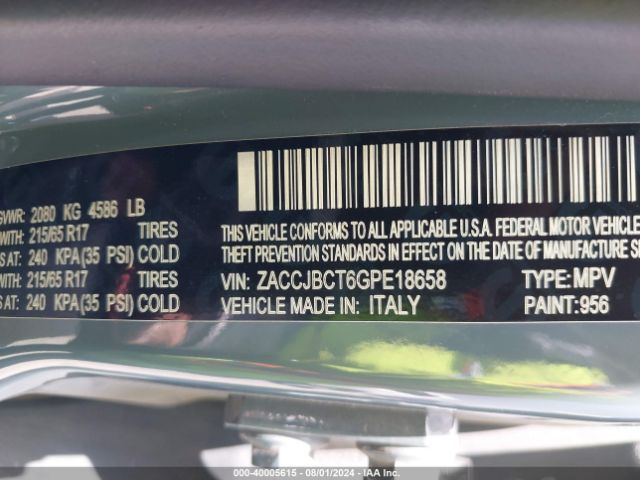 ZACCJBCT6GPE18658 Jeep Renegade Trailhawk