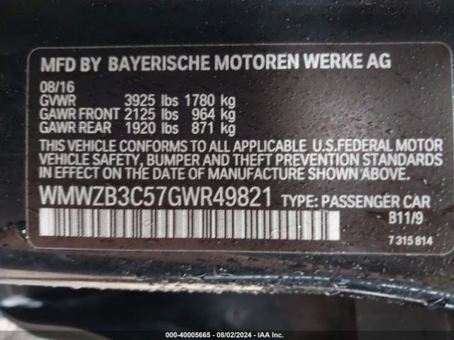 WMWZB3C57GWR49821 Mini Countryman Cooper