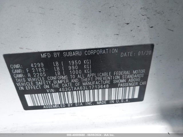 4S3GTAA63L1713648 Subaru Impreza 5-door
