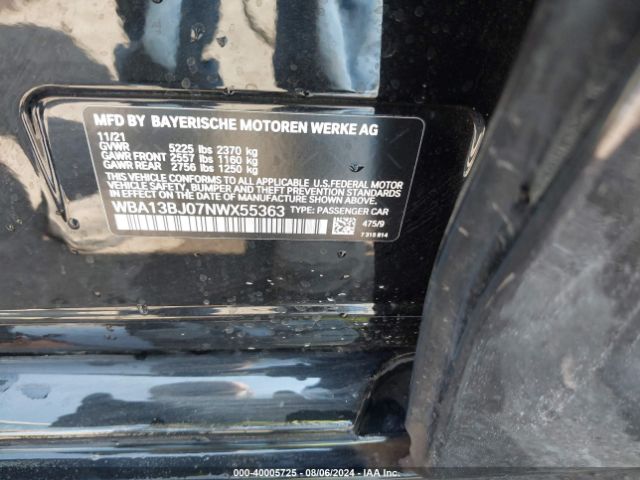 WBA13BJ07NWX55363 BMW 530 I Xdrive