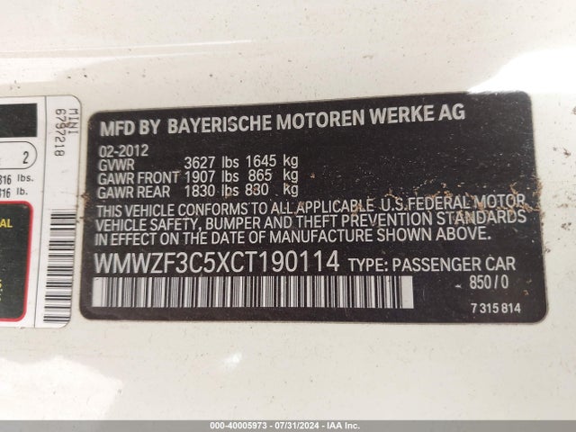 2012 MINI COOPER CLUBMAN WMWZF3C5XCT190114 Photo 8