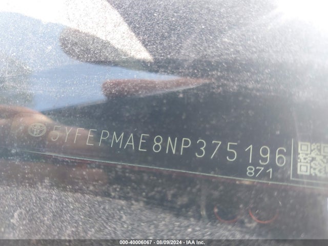 Toyota COROLLA LE 2022 5YFEPMAE8NP375196 Image 9