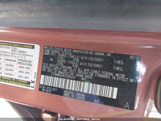 2T2BBMCA9PC006499 Lexus Rx 350h Premium Plus