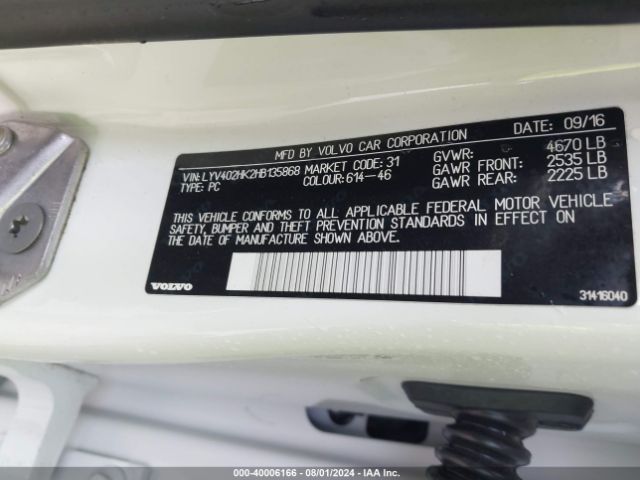 LYV402HK2HB135868 Volvo S60 Inscription T5