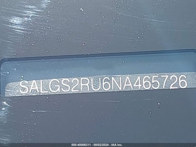 SALGS2RU6NA465726 Land Rover Range Rover Westminster