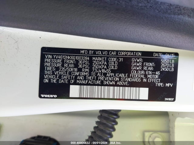 YV4612HK6G1003284 Volvo V60 Cross Country T5