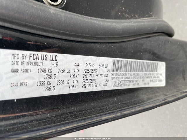 3C4PDCBG7GT206704 Dodge Journey