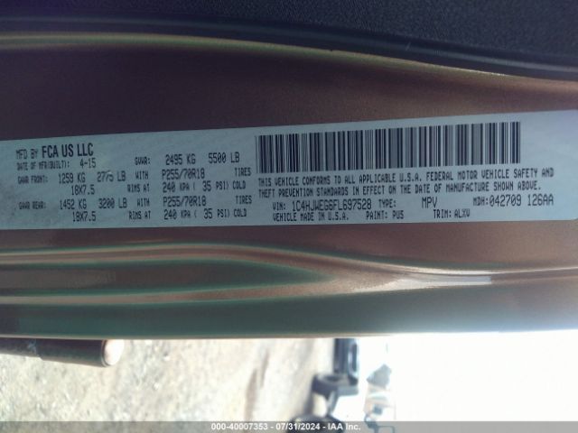 1C4HJWEG6FL697528 Jeep Wrangler Unlimited Sahara