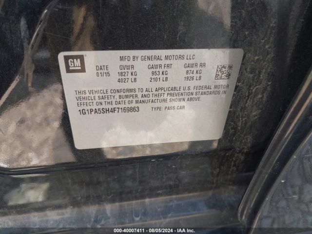 1G1PA5SH4F7169863 Chevrolet Cruze Ls Auto