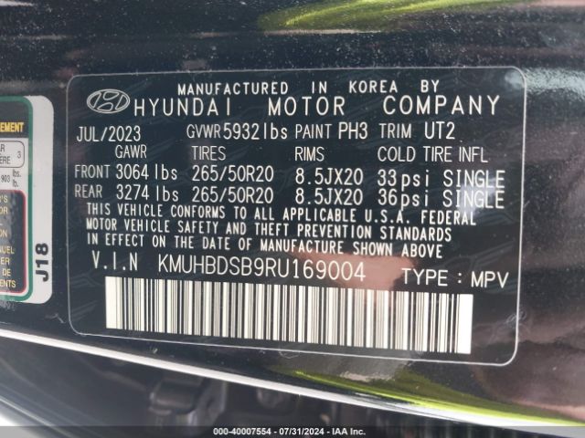KMUHBDSB9RU169004 Genesis Gv80 2.5t Awd