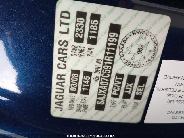 2009 JAGUAR XF SAJXA07C591R11199 Photo 8