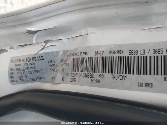 1C6RR7LT4JS168961 RAM 1500 Slt