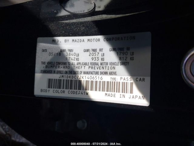 JM1DKDC72K1406516 Mazda Cx-3 Touring