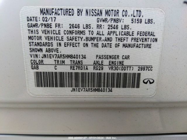 JN1EV7AR5HM840134 Infiniti Q50 3.0t Signature Edition
