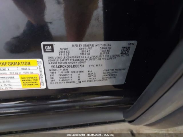 5GAKRCKD9EJ335731 Buick Enclave Premium