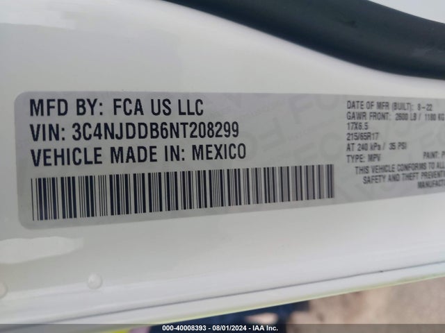 3C4NJDDB6NT208299 Jeep Compass Trailhawk 4x4