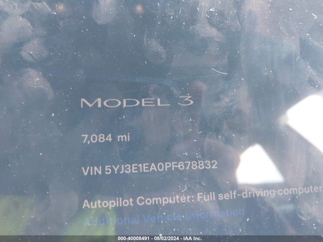 2023 TESLA MODEL 3 5YJ3E1EA0PF678832 Photo 6