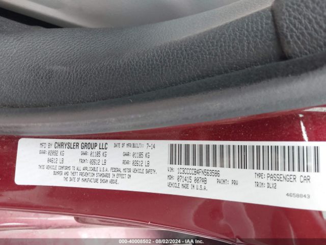 1C3CCCCB4FN563586 Chrysler 200 C