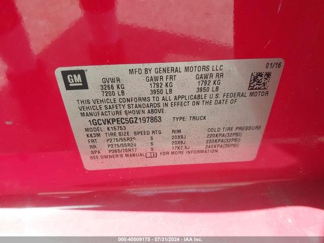 Chevrolet Silverado 1500 Custom 2016 1GCVKPEC5GZ197863 Image 9