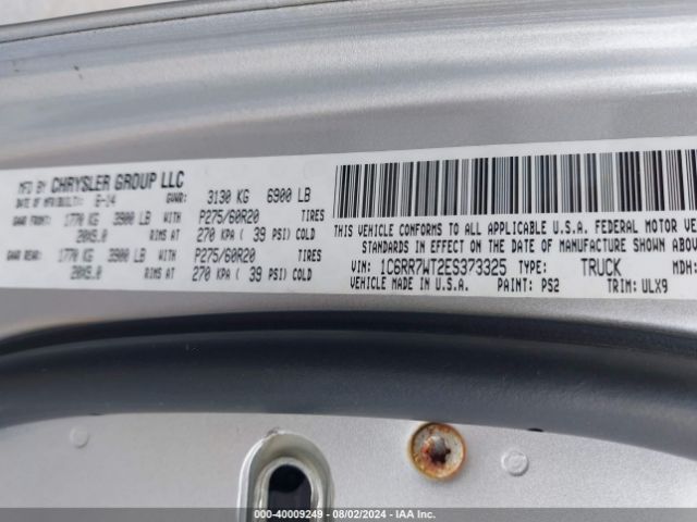 1C6RR7WT2ES373325 RAM 1500 Longhorn Limited