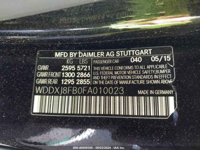 WDDXJ8FB0FA010023 Mercedes-Benz S 550 4matic