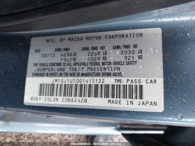 JM1GJ1U50G1415122 Mazda Mazda6 I Sport
