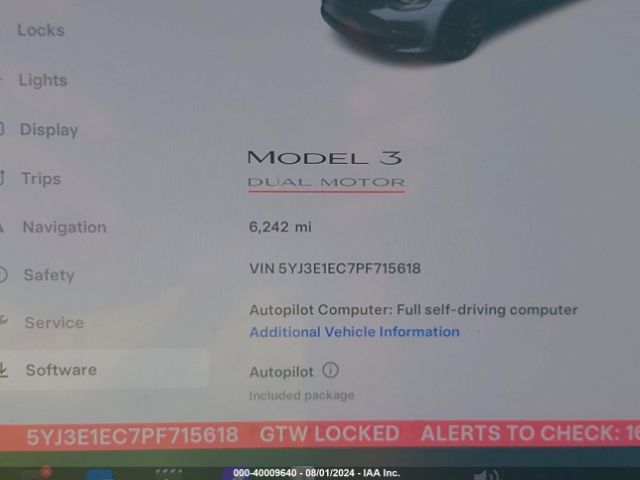 5YJ3E1EC7PF715618 Tesla Model 3 Performance Dual Motor All-wheel Drive
