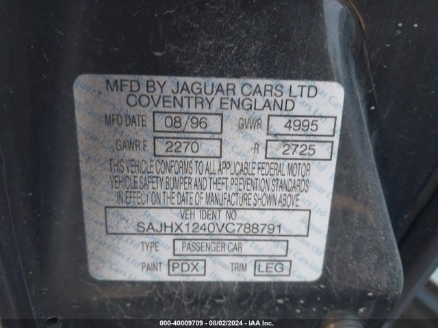 1997 JAGUAR XJ6 SAJHX1240VC788791 Photo 8